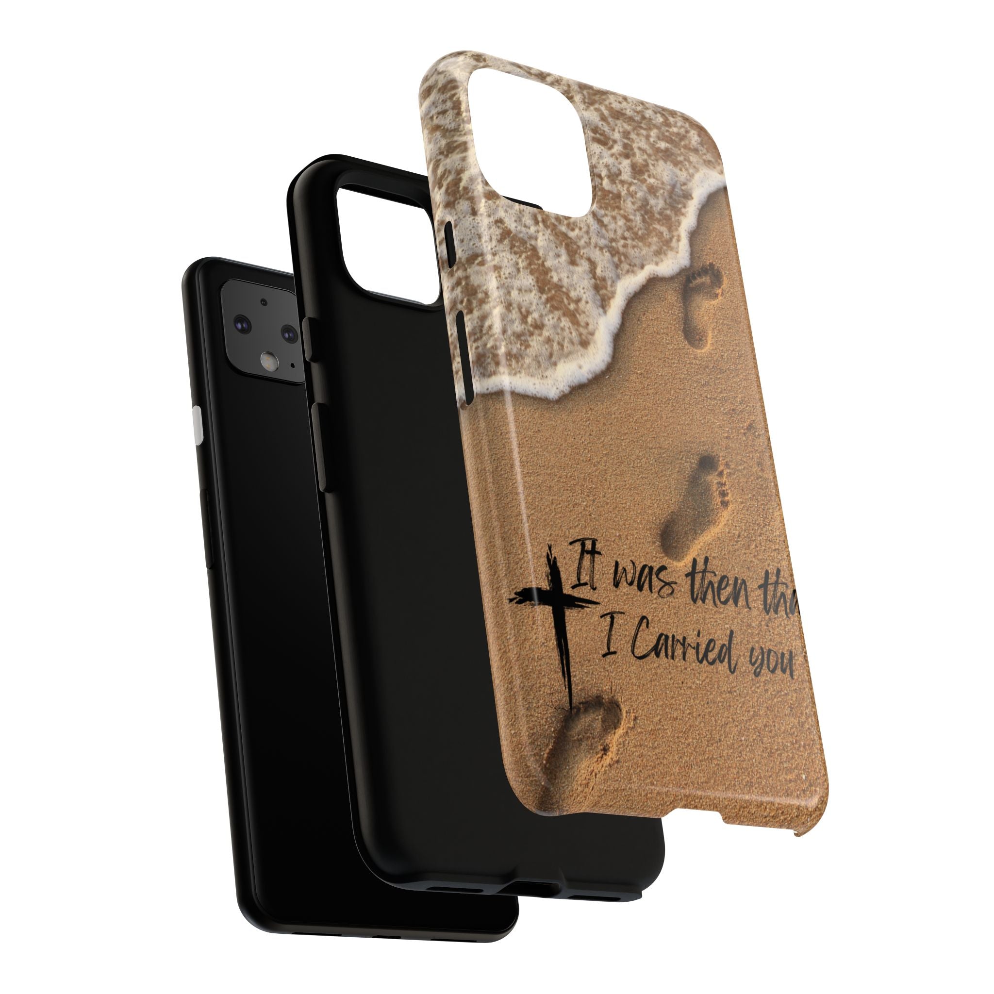 Footprints in the sand phone case