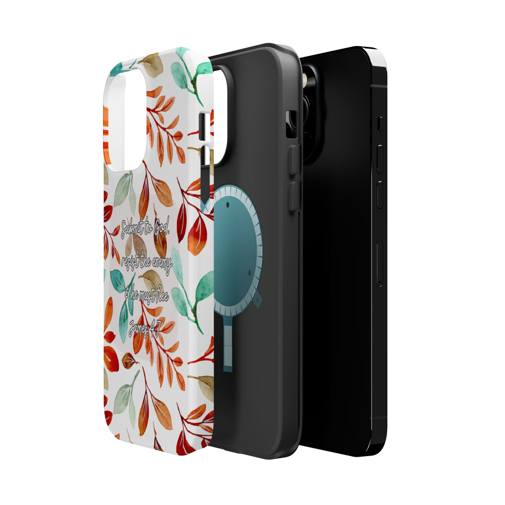 Submit to God Fall floral phone case