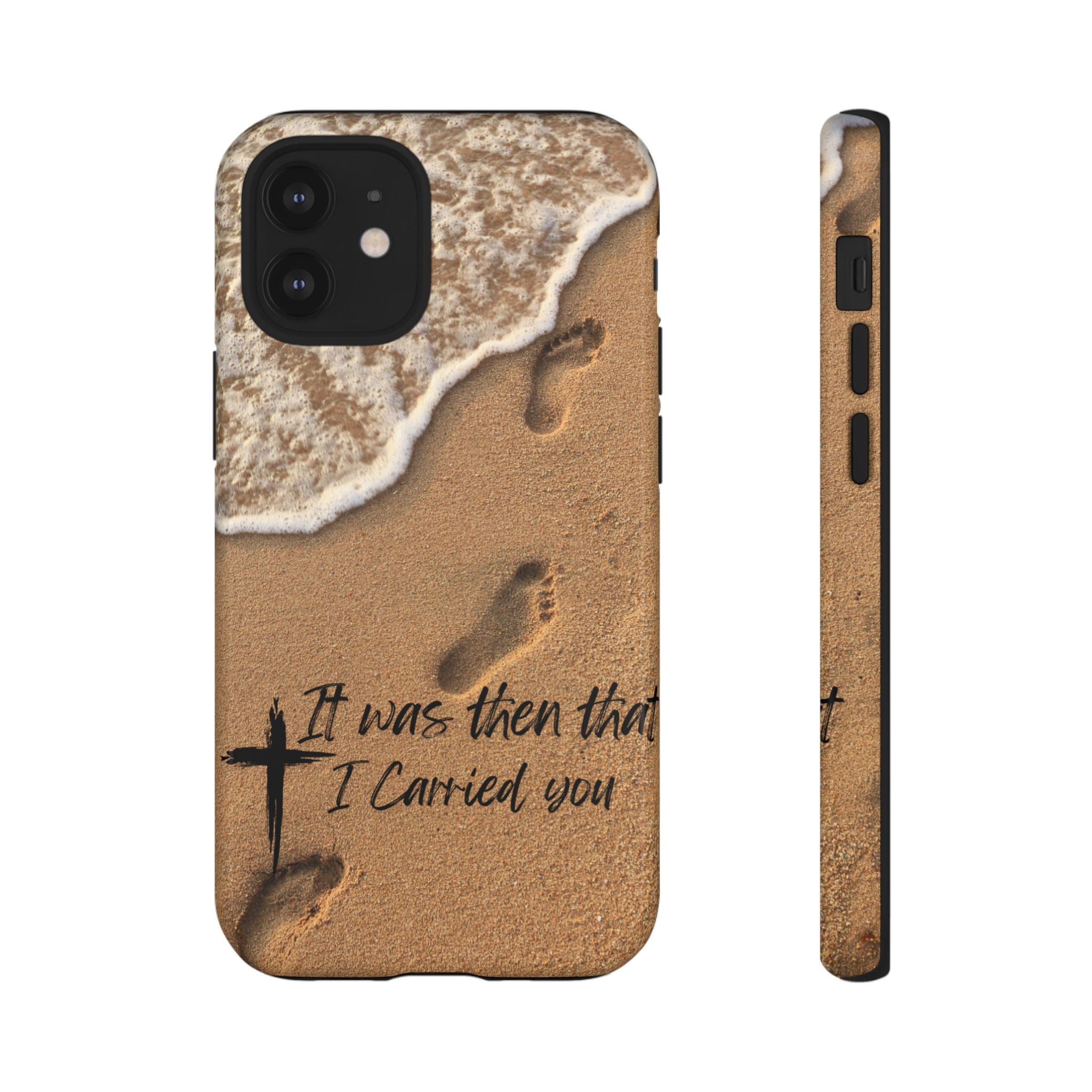 Footprints in the sand phone case
