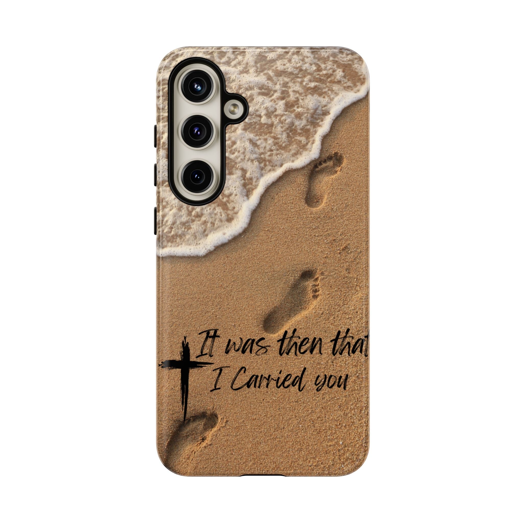 Footprints in the sand phone case