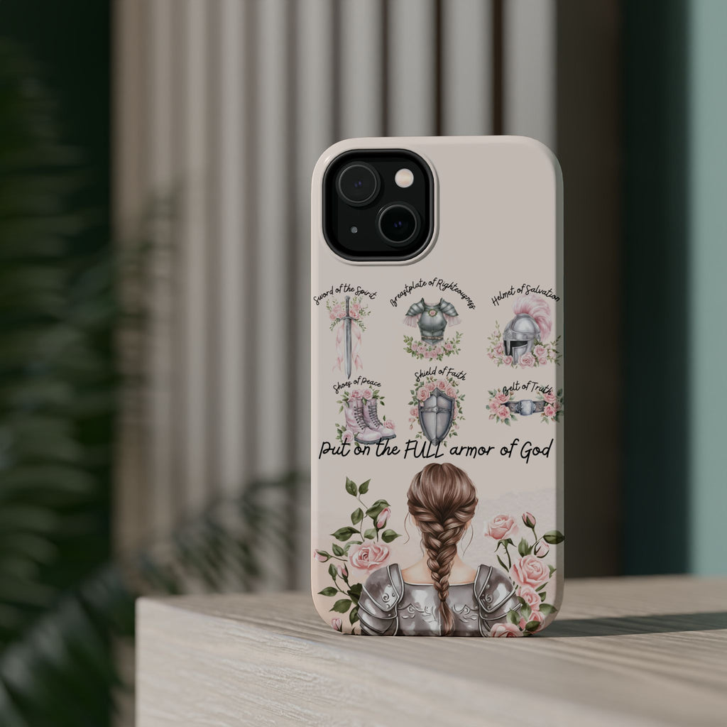 Armor of God (brown hair) phone case