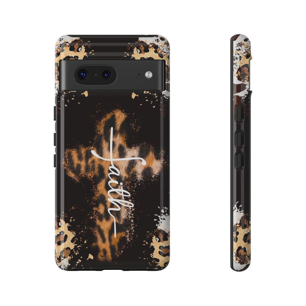 Faith Leopard Cross Non MagSafe Phone Case