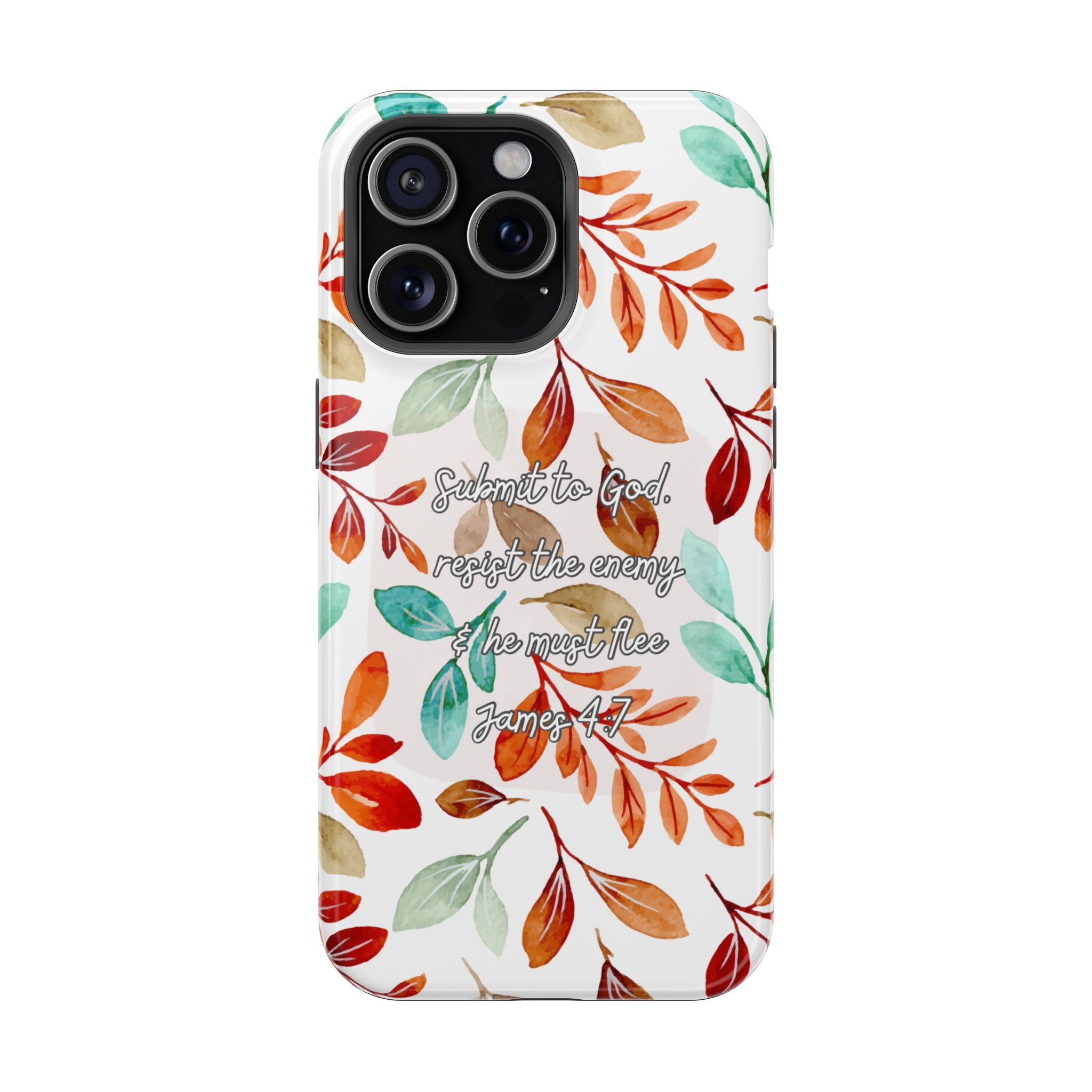 Submit to God Fall floral phone case