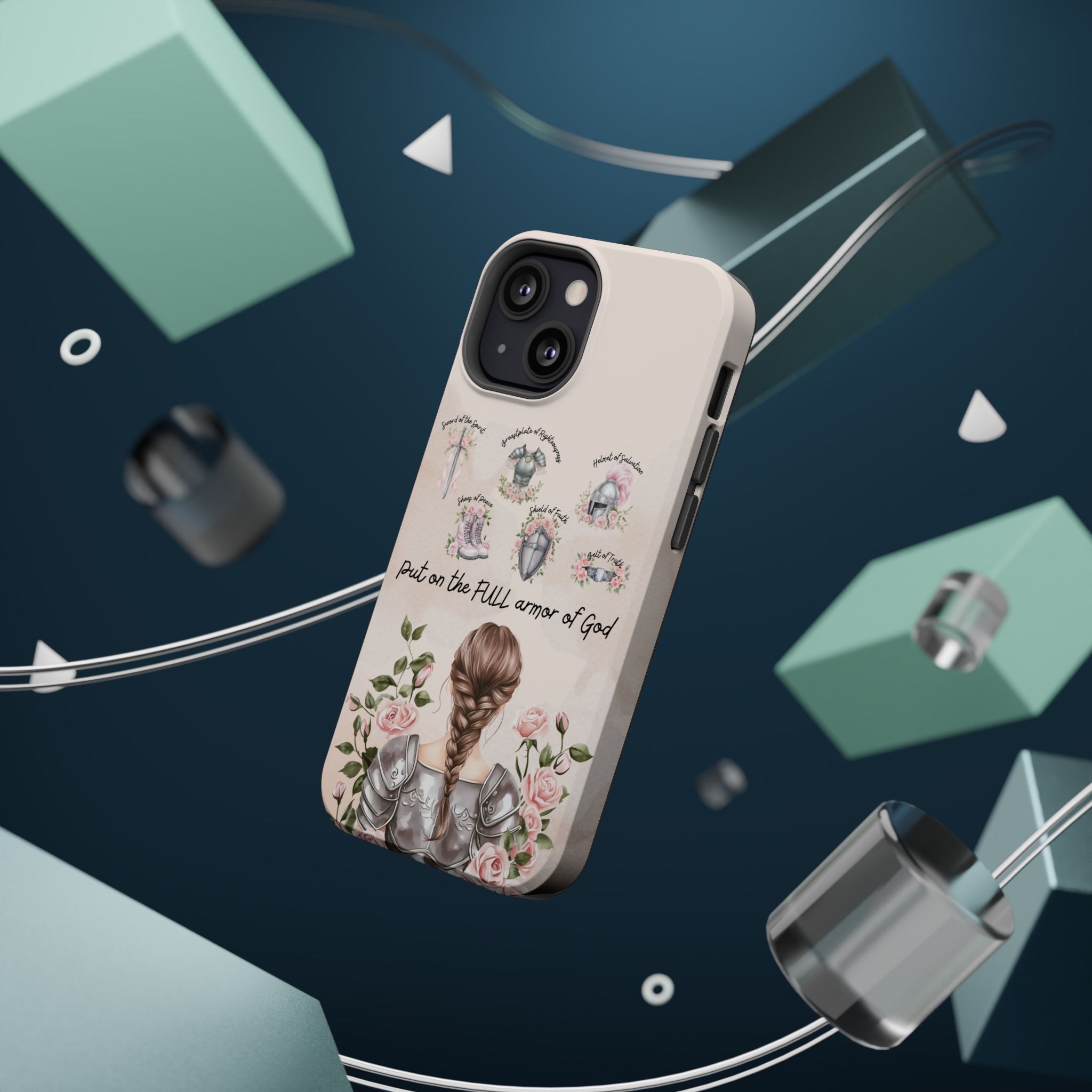 Armor of God (brown hair) phone case