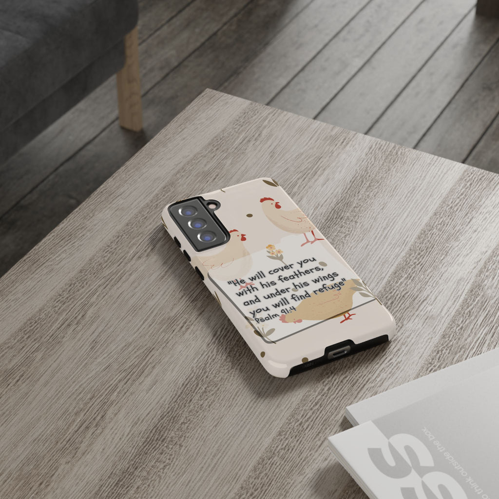 Psalm 91:4 Chicken Phone Case