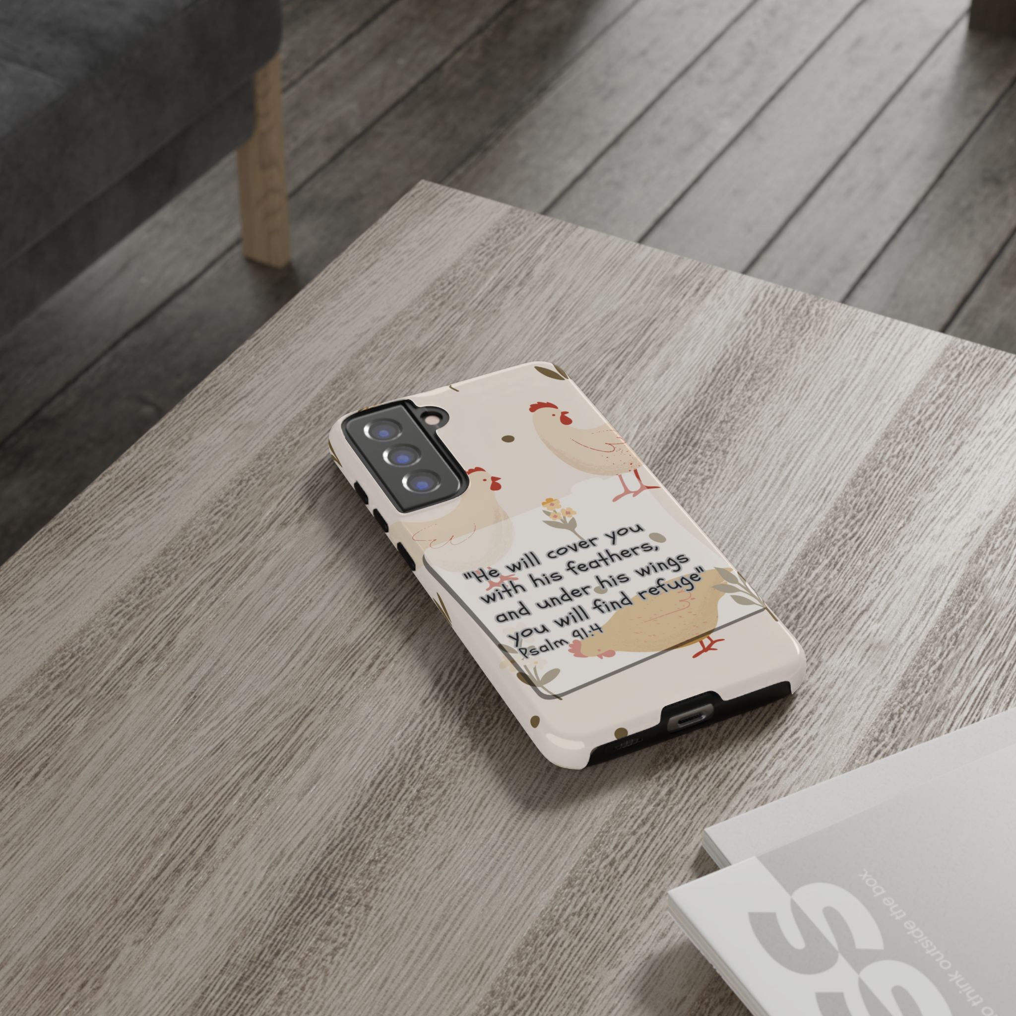 Psalm 91:4 Chicken Phone Case