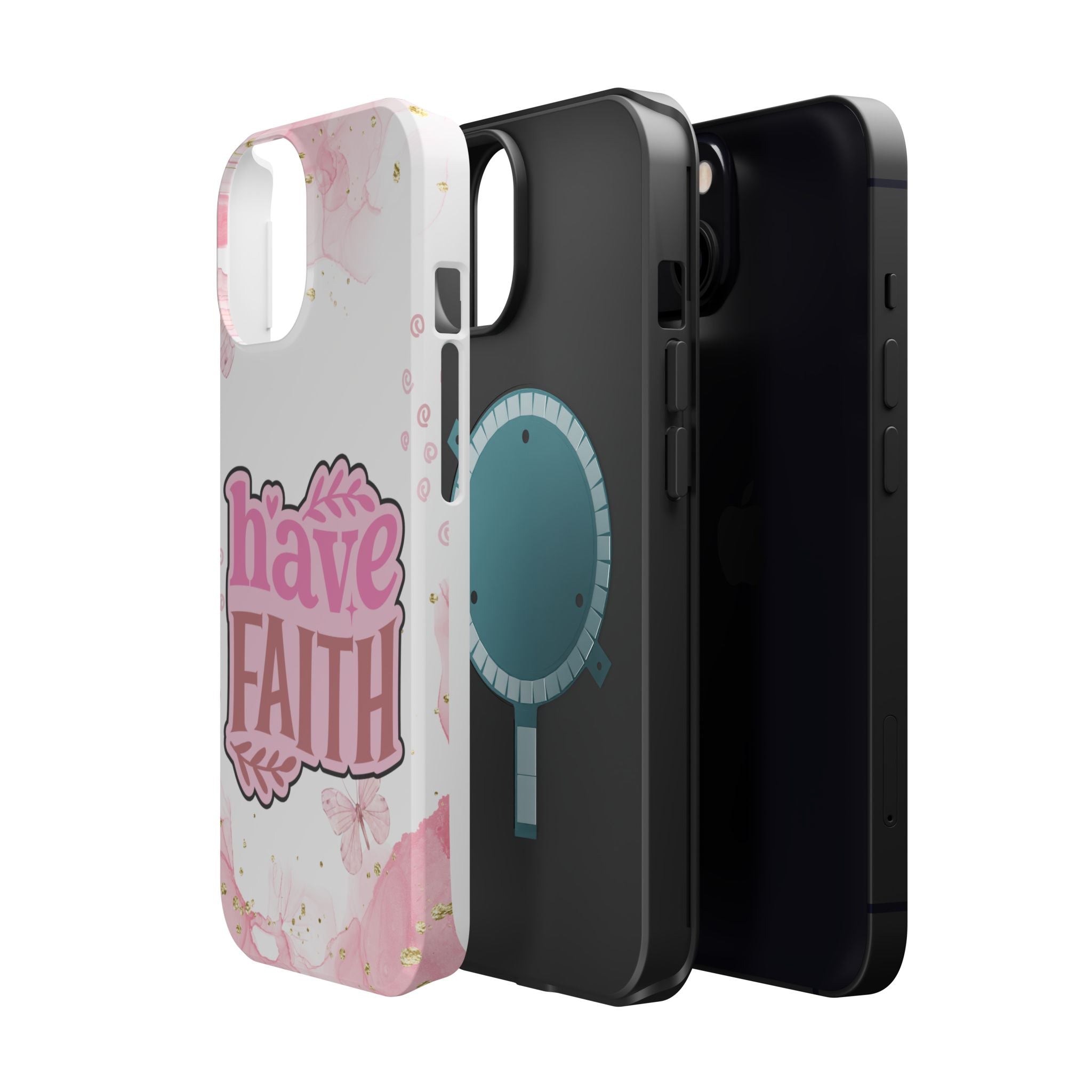 Have Faith Pink Butterfly Phone Case