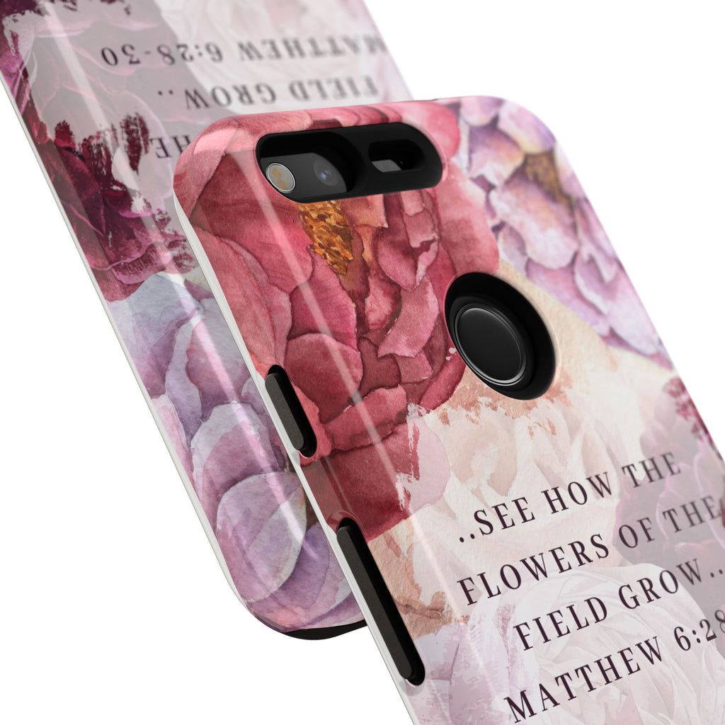 Matthew 6:28 Floral Samsung/Android Phone Case