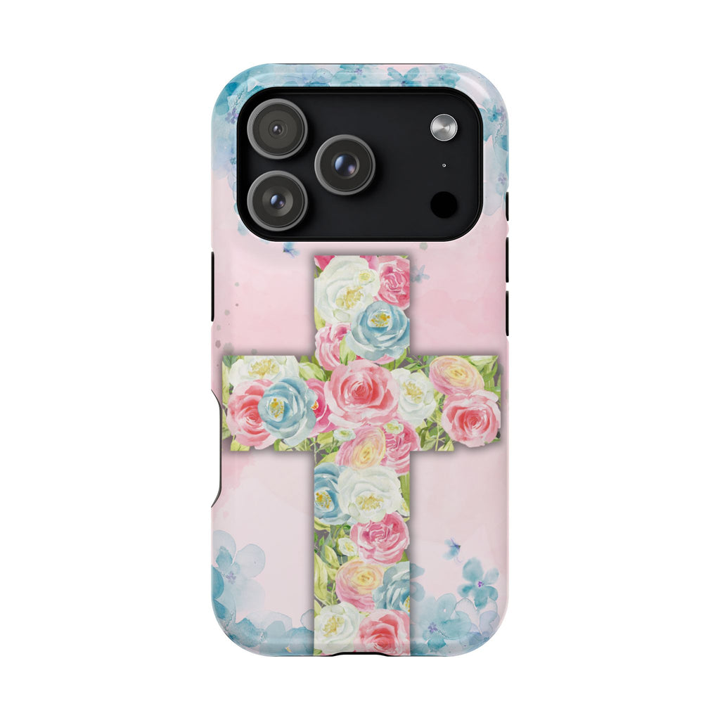 Everlasting Love Floral Cross Phone Case