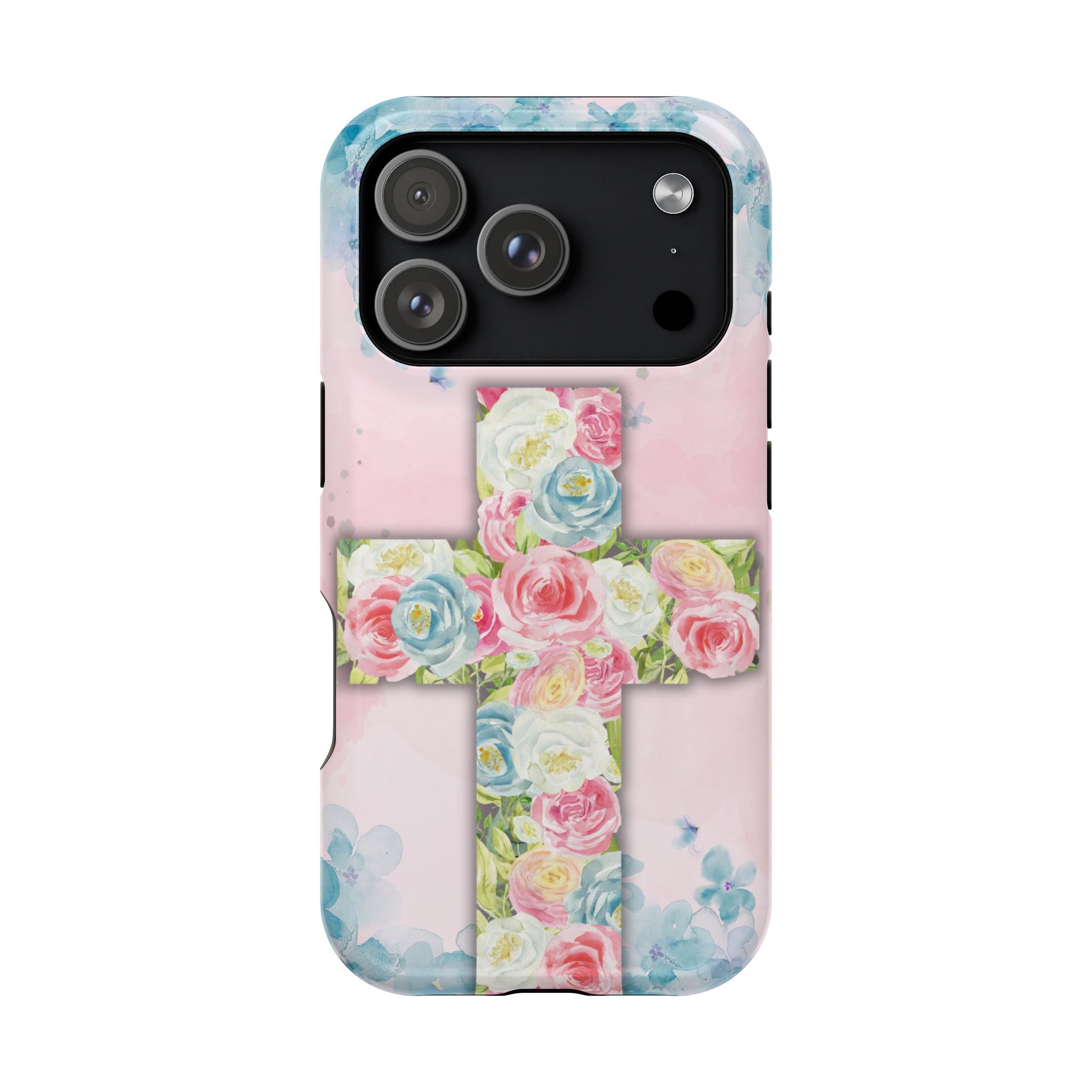 Everlasting Love Floral Cross Phone Case