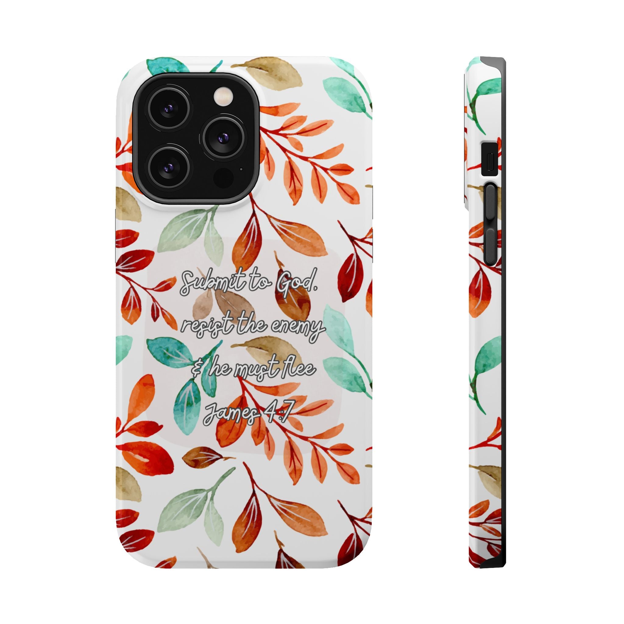 Submit to God Fall floral phone case