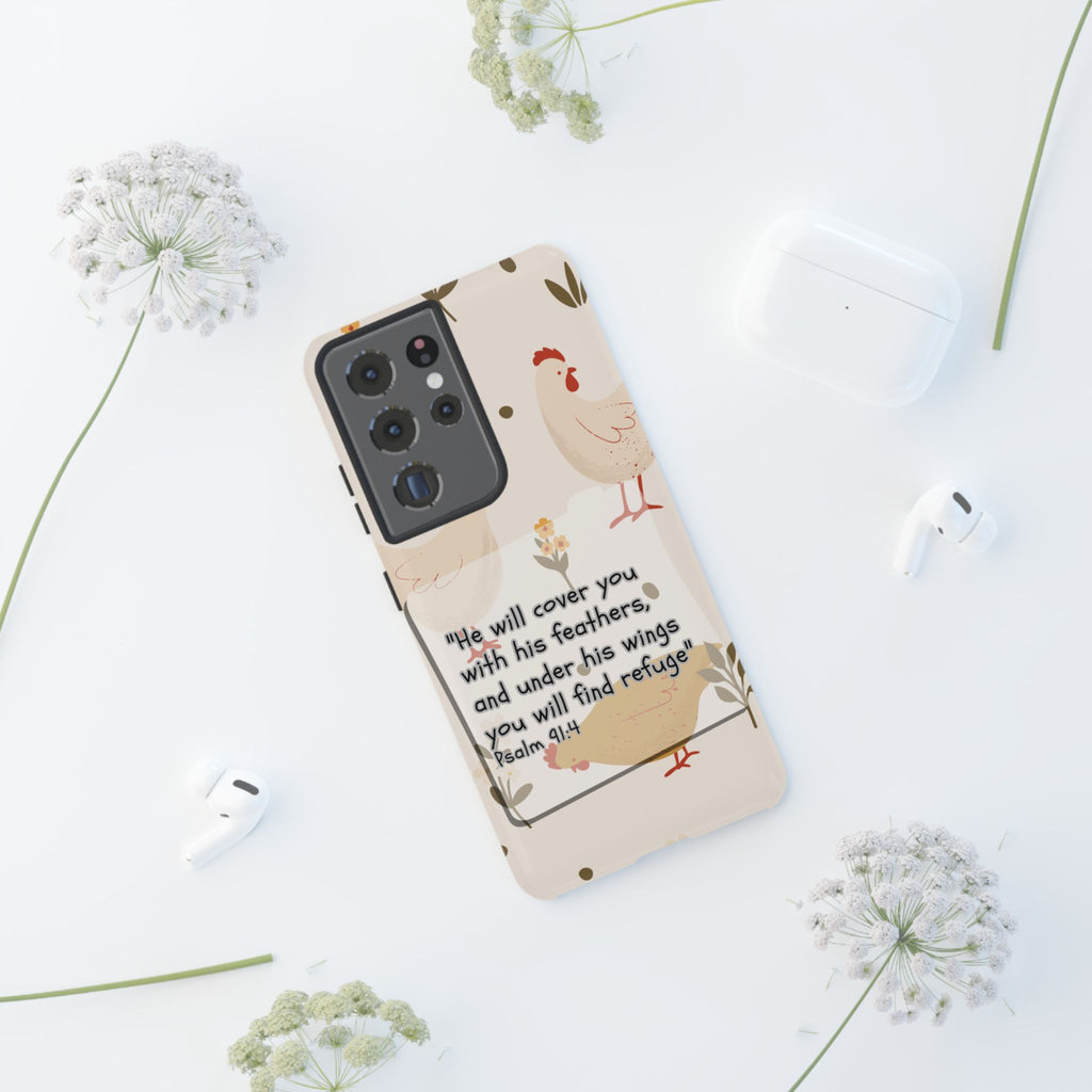 Psalm 91:4 Chicken Phone Case