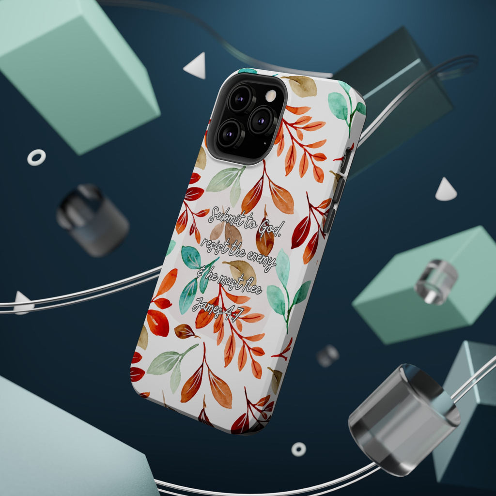 Submit to God Fall floral phone case