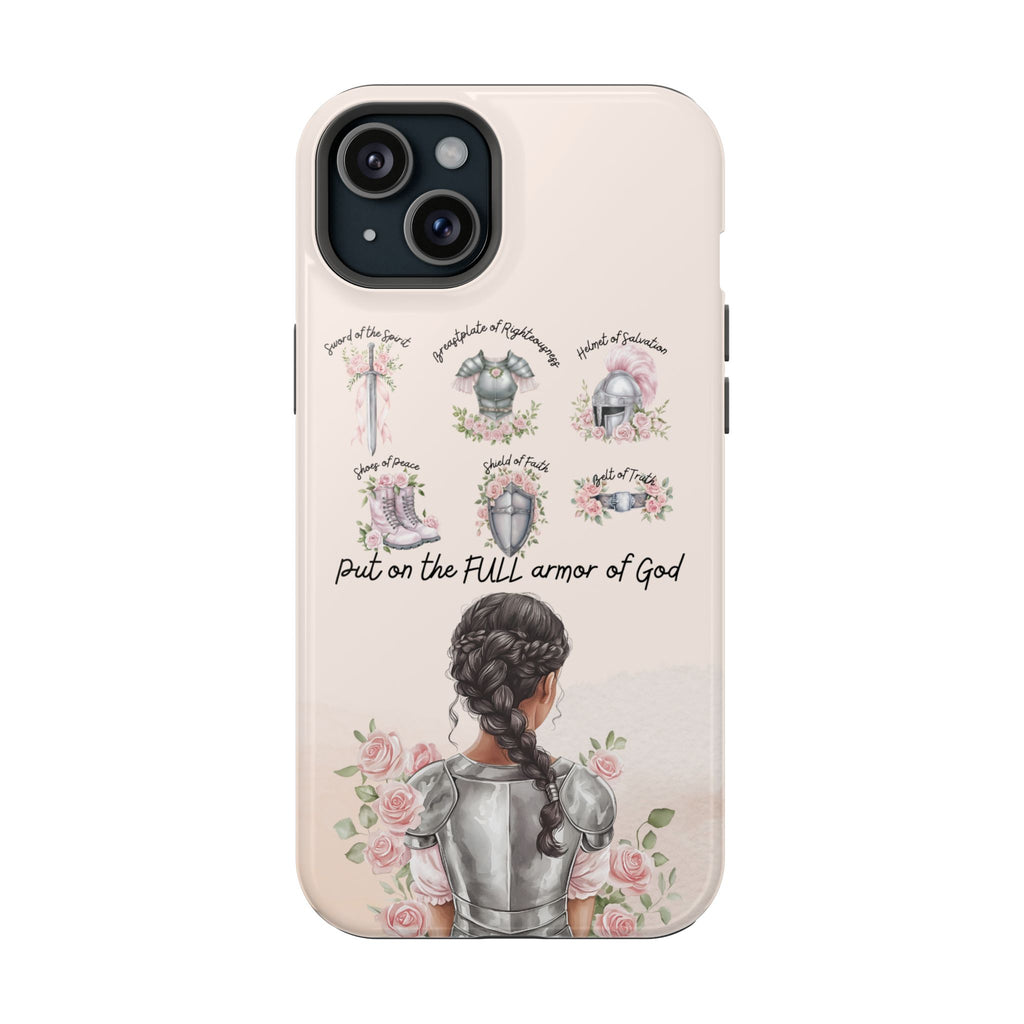 Armor of God (Dark haired woman) phone case
