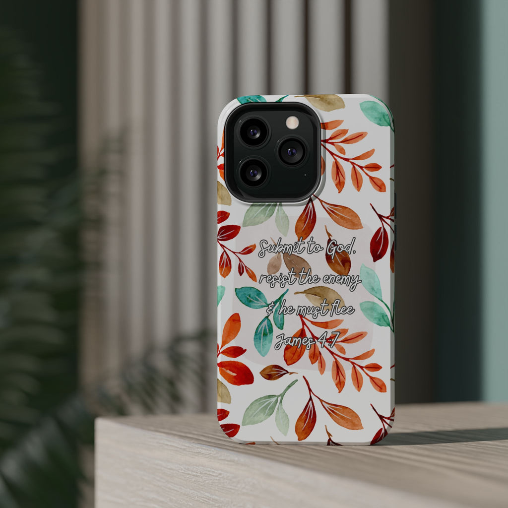 Submit to God Fall floral phone case