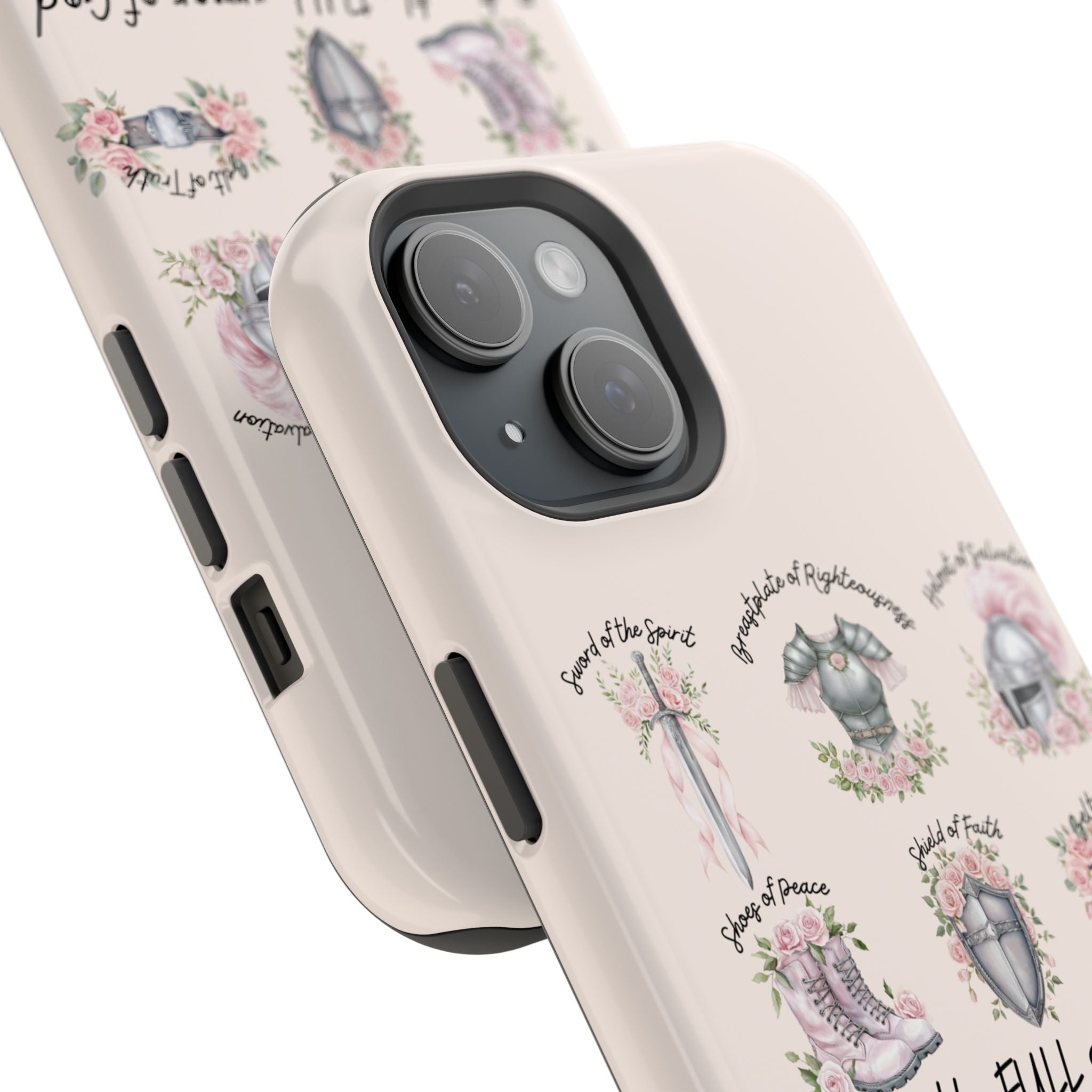 Armor of God Phone Case (dark hair, light skinned woman)