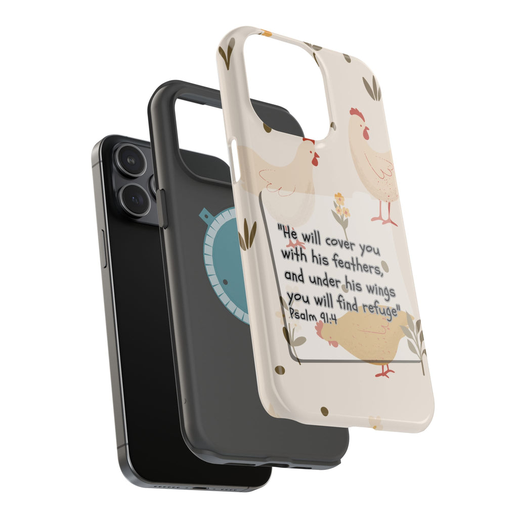Psalm 91:4 Chicken Phone Case