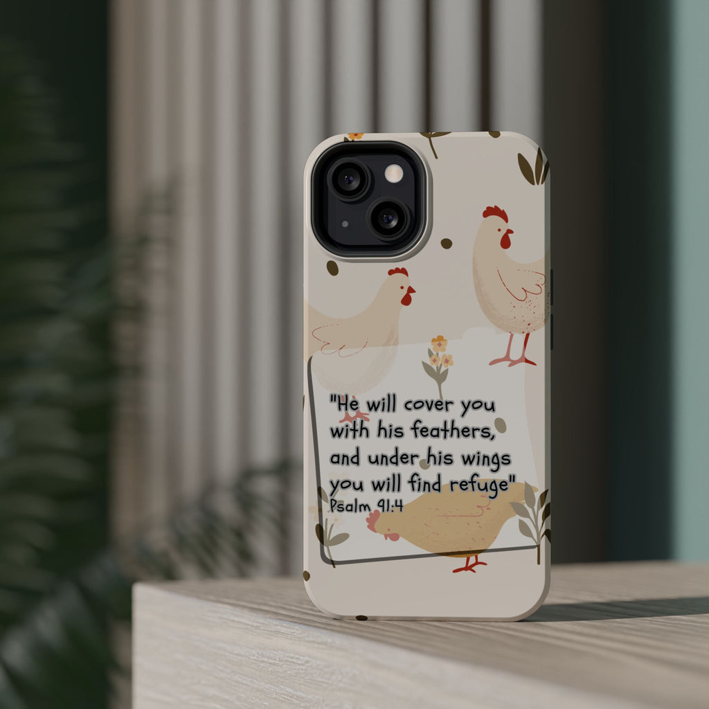 Psalm 91:4 Chicken Phone Case