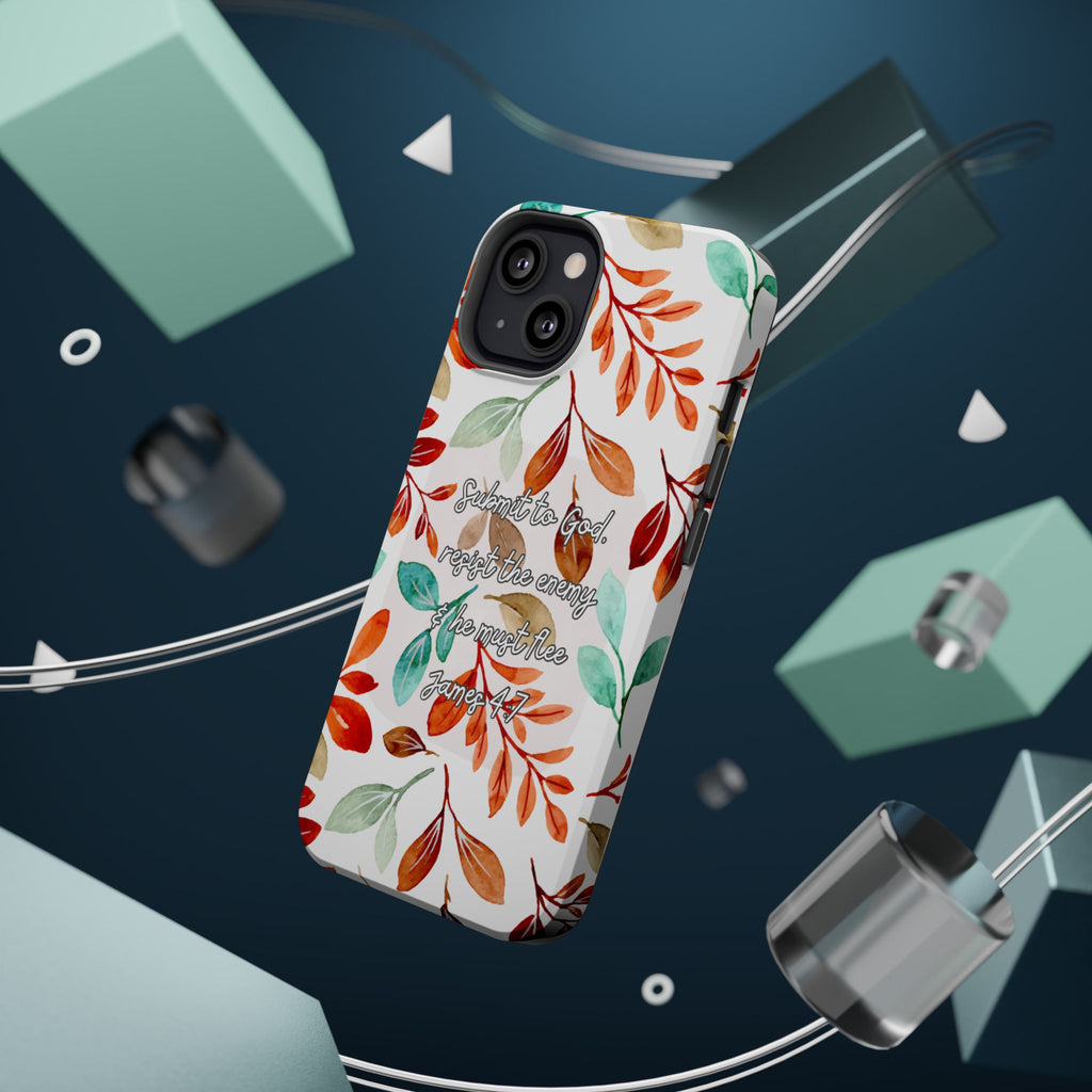 Submit to God Fall floral phone case