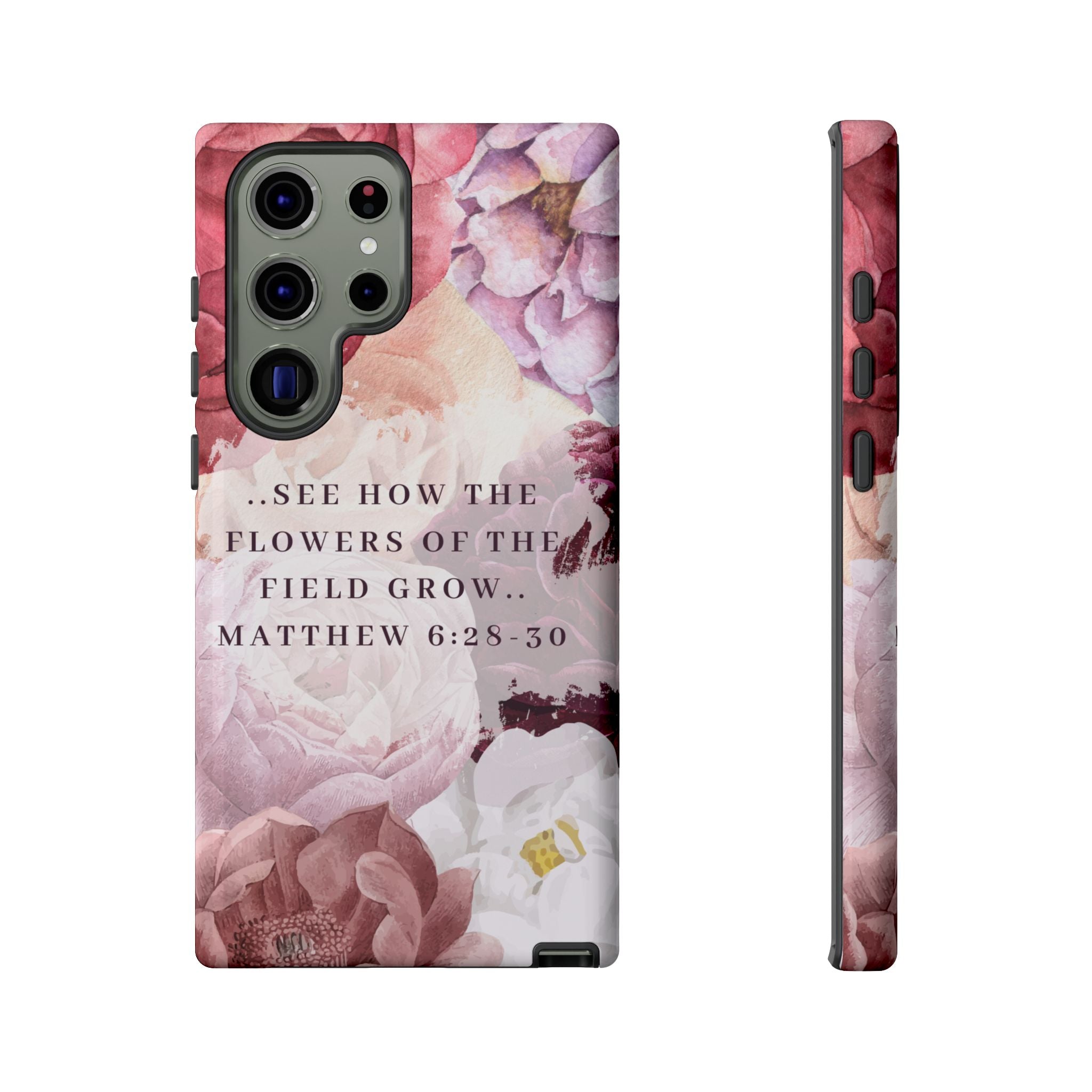 Matthew 6:28 Floral Samsung/Android Phone Case