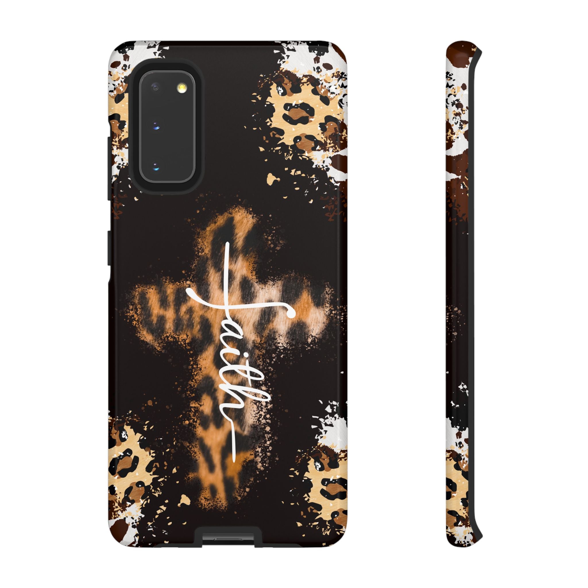 Faith Leopard Cross Non MagSafe Phone Case