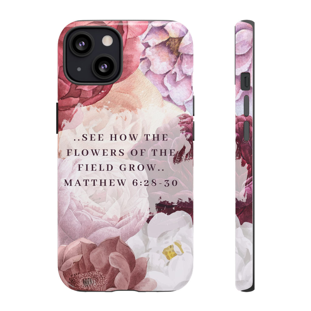 Matthew 6:28 Floral Samsung/Android Phone Case