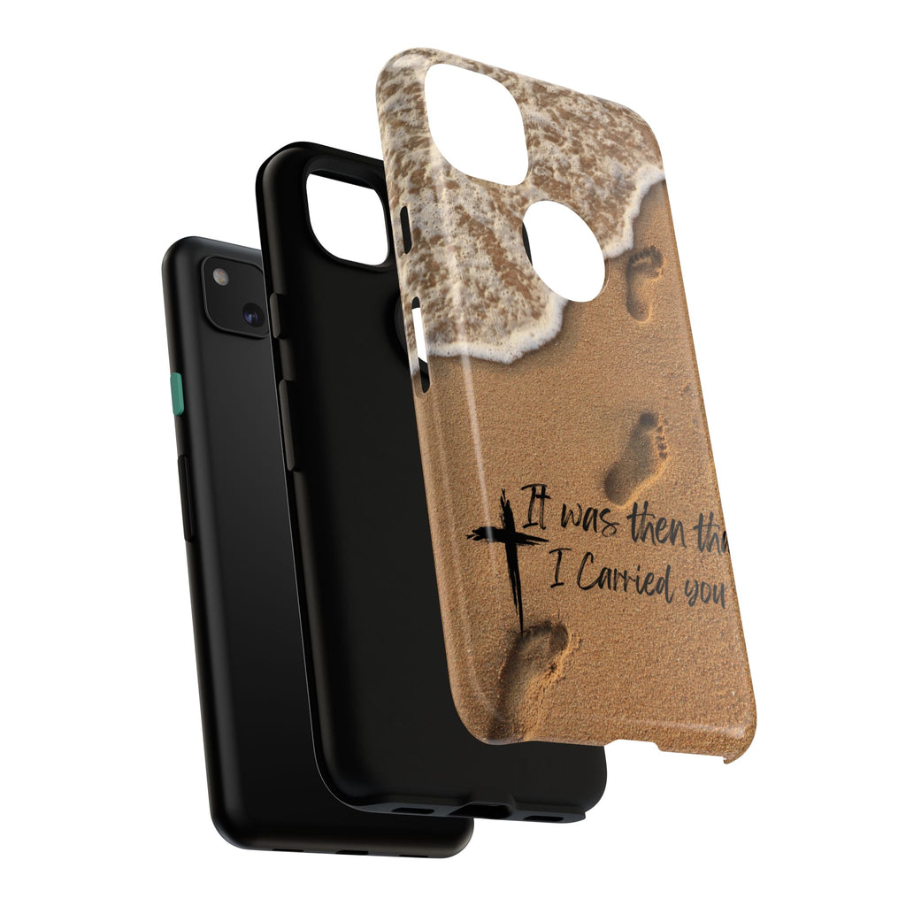 Footprints in the sand phone case