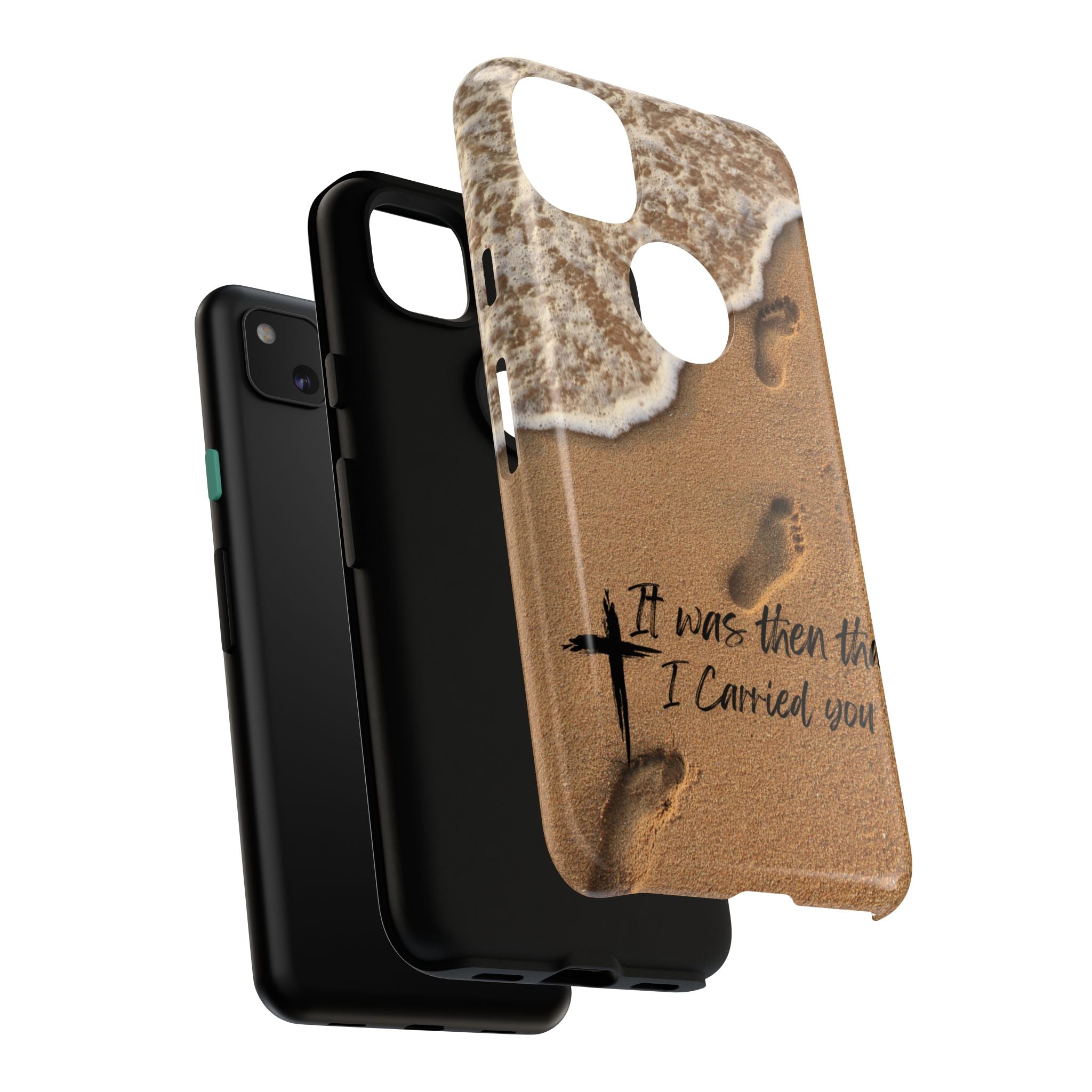 Footprints in the sand phone case