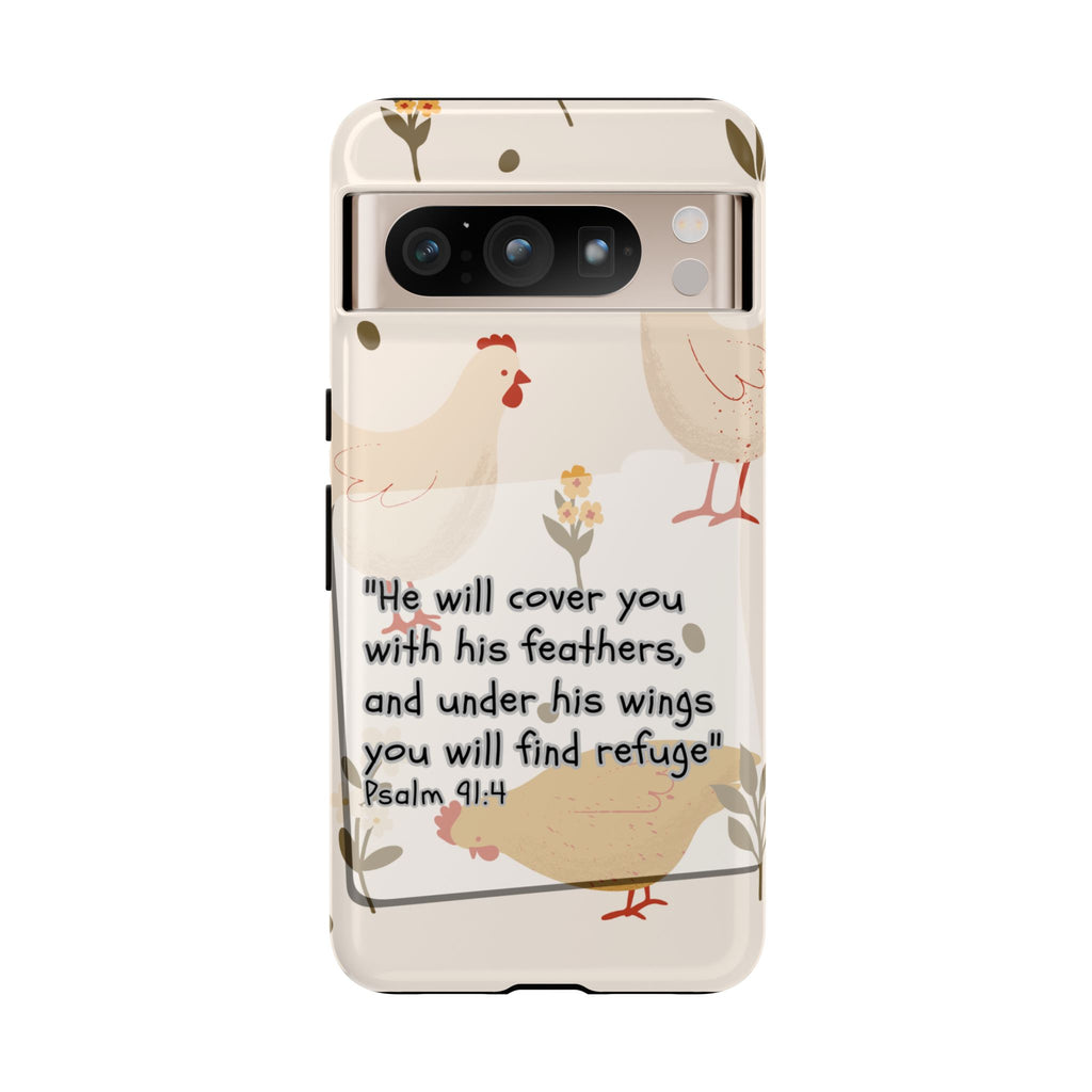 Psalm 91:4 Chicken Phone Case