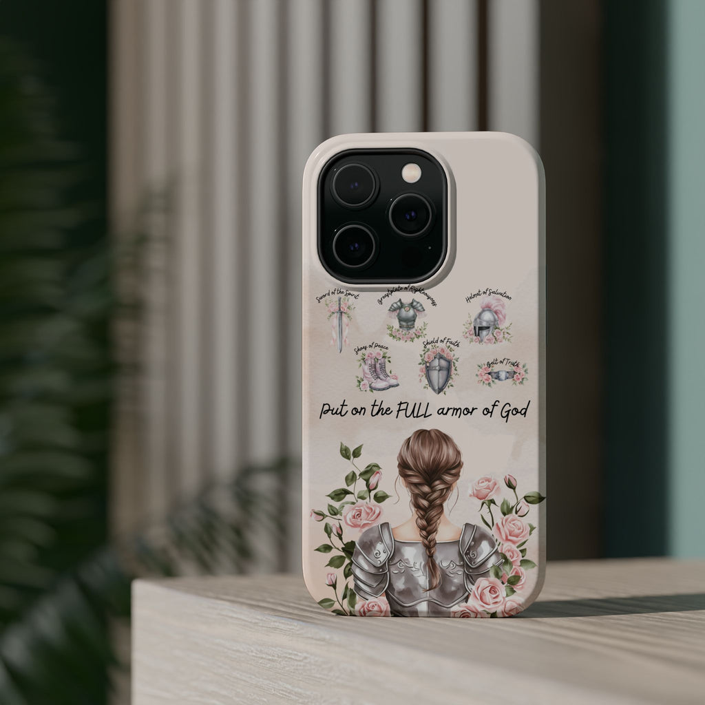 Armor of God (brown hair) phone case
