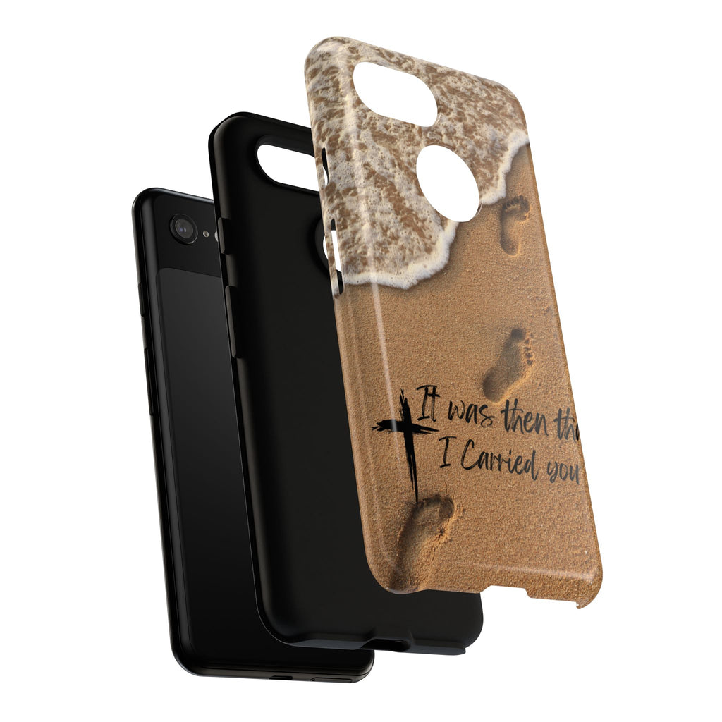 Footprints in the sand phone case