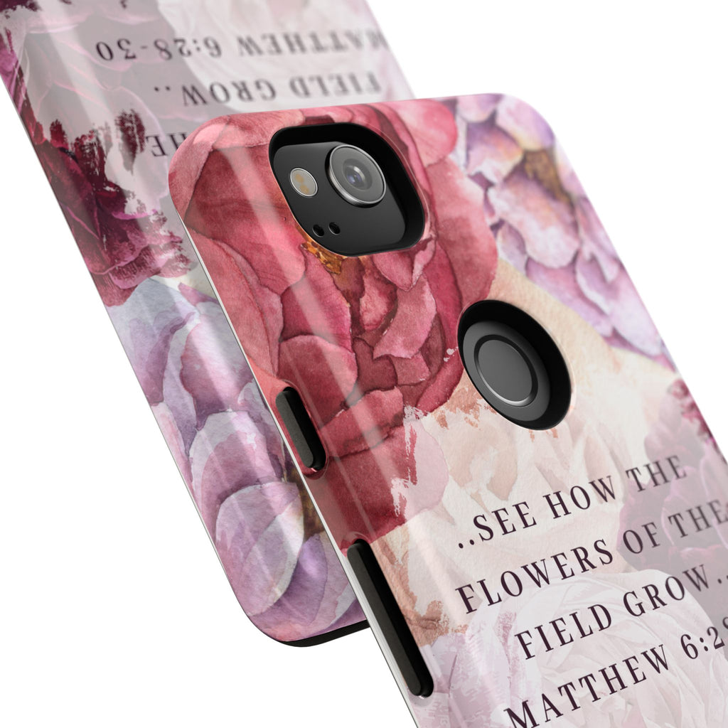 Matthew 6:28 Floral Samsung/Android Phone Case