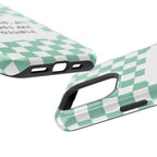 'With God' Checkered Phone Case