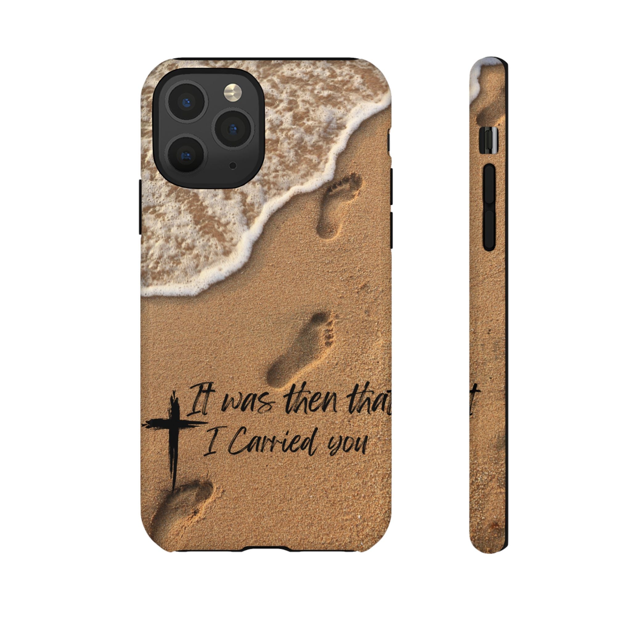 Footprints in the sand phone case