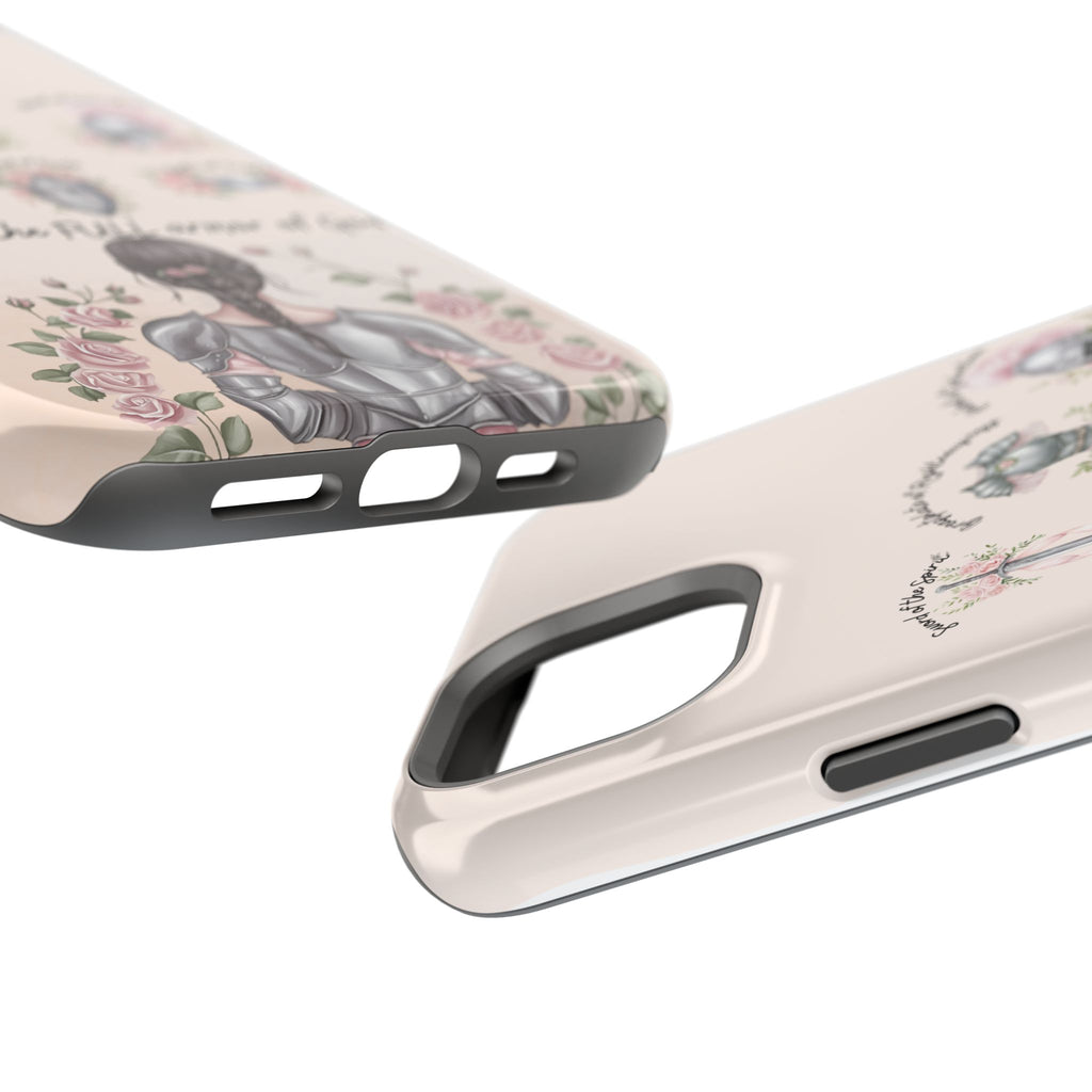 Armor of God Phone Case (dark hair, light skinned woman)