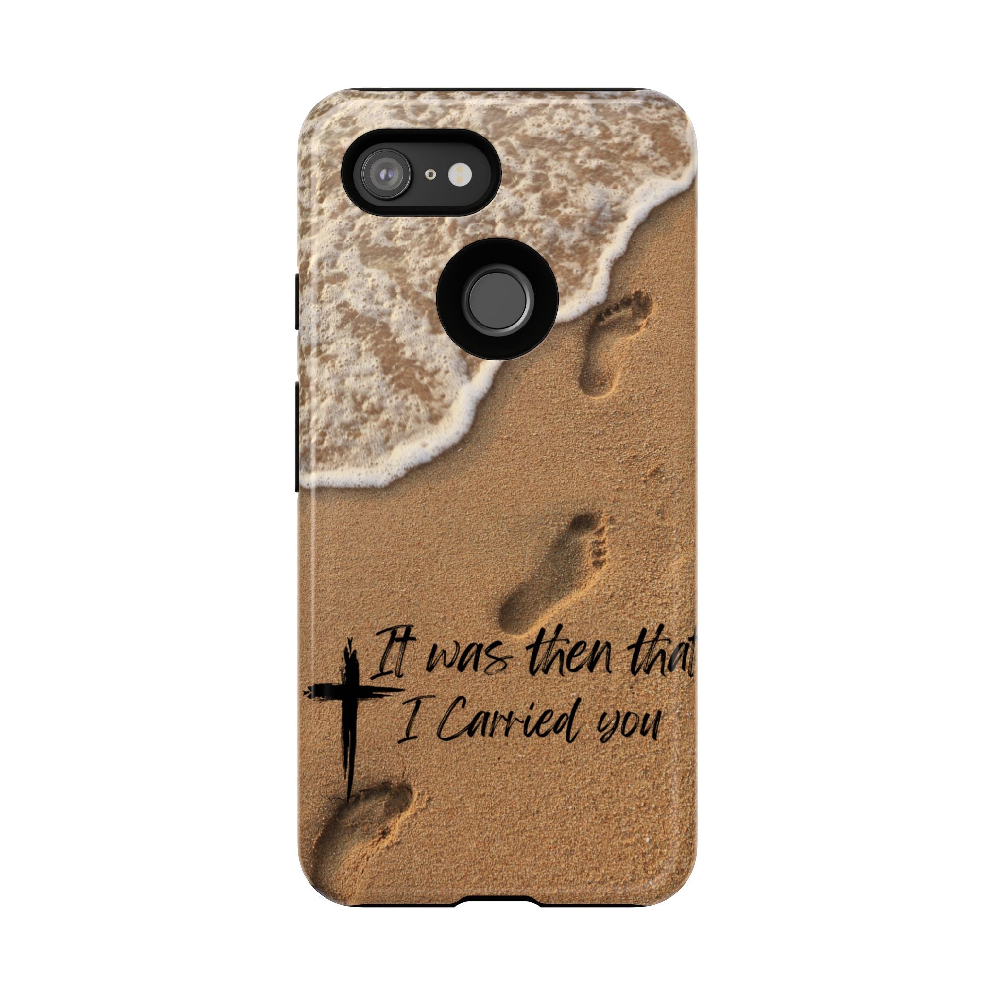 Footprints in the sand phone case