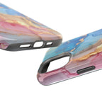 Pink & Blue Marbled MagSafe Phone case
