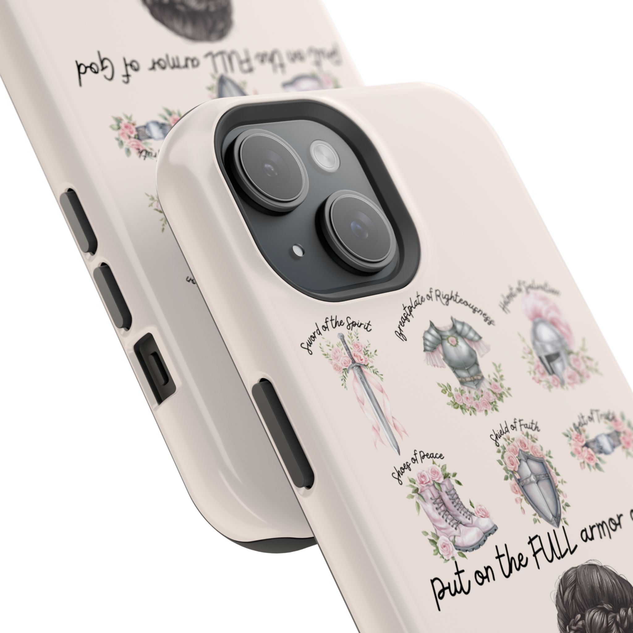 Armor of God (Dark haired woman) phone case