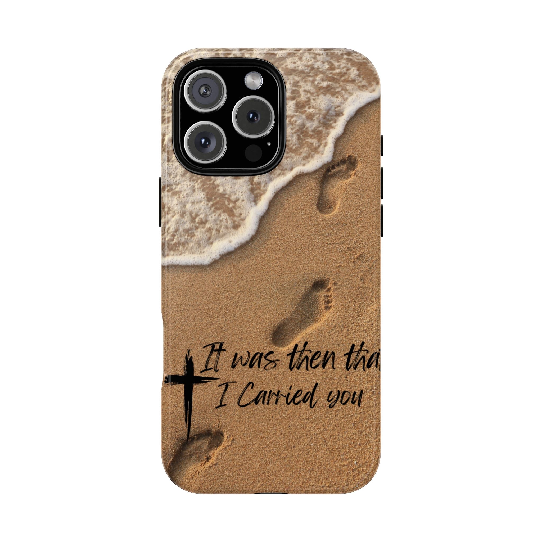 Footprints in the sand phone case