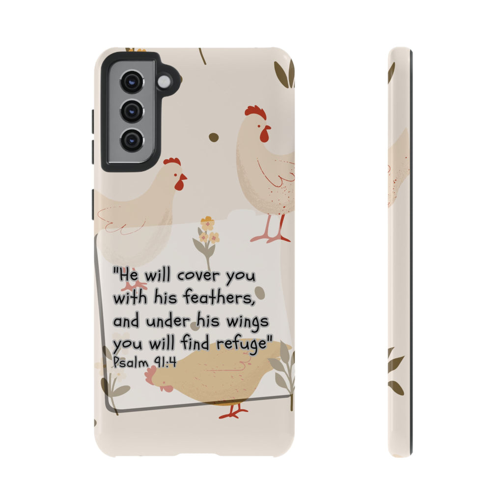 Psalm 91:4 Chicken Phone Case