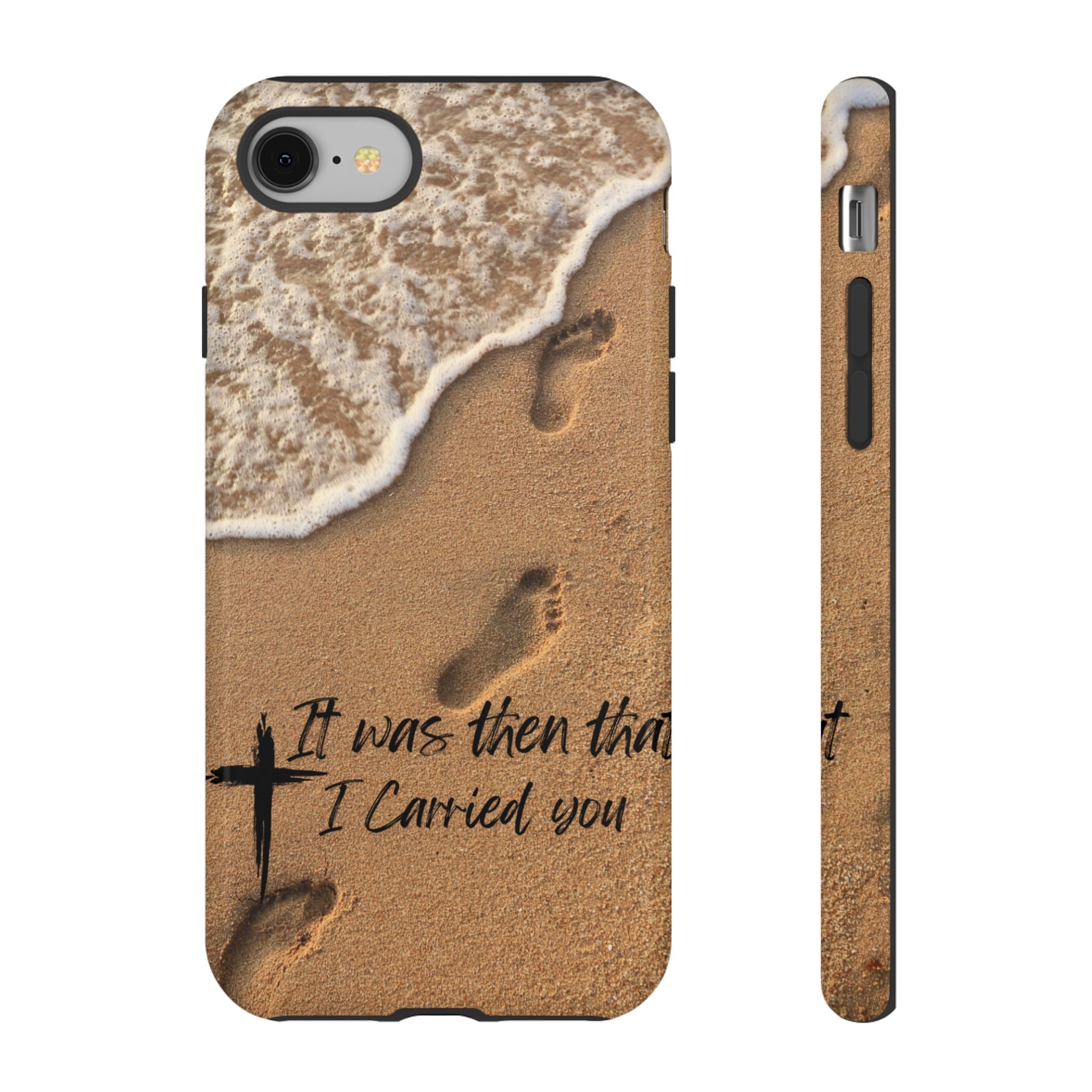 Footprints in the sand phone case
