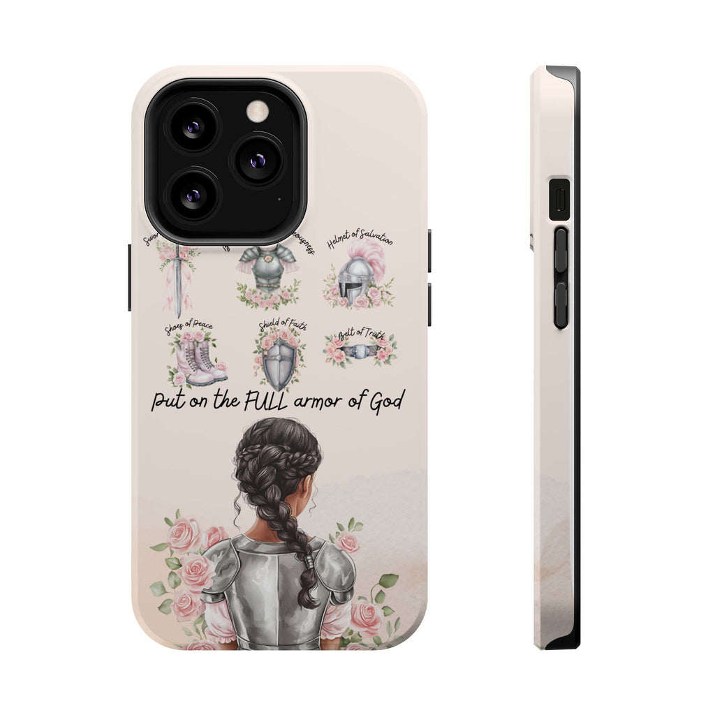 Armor of God (Dark haired woman) phone case