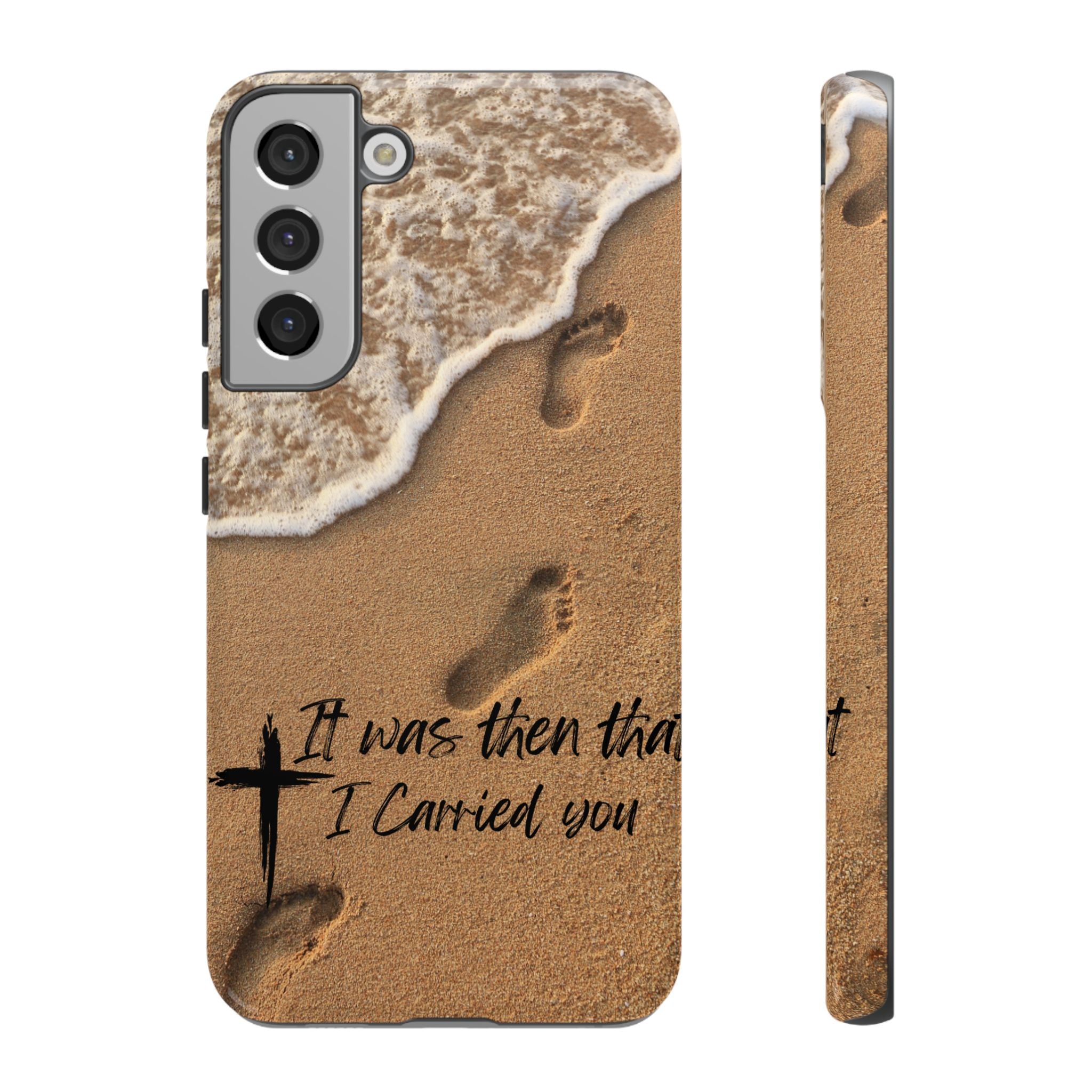Footprints in the sand phone case