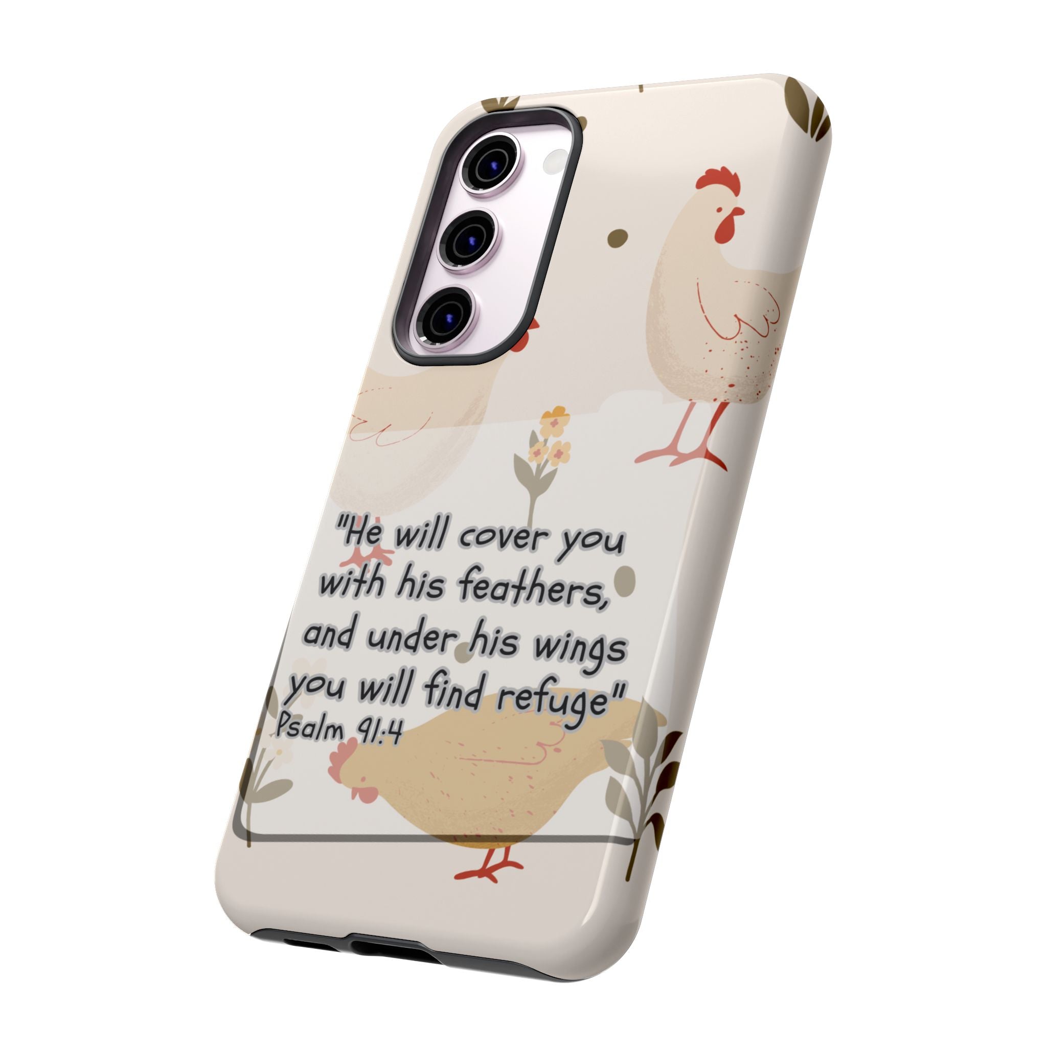 Psalm 91:4 Chicken Phone Case