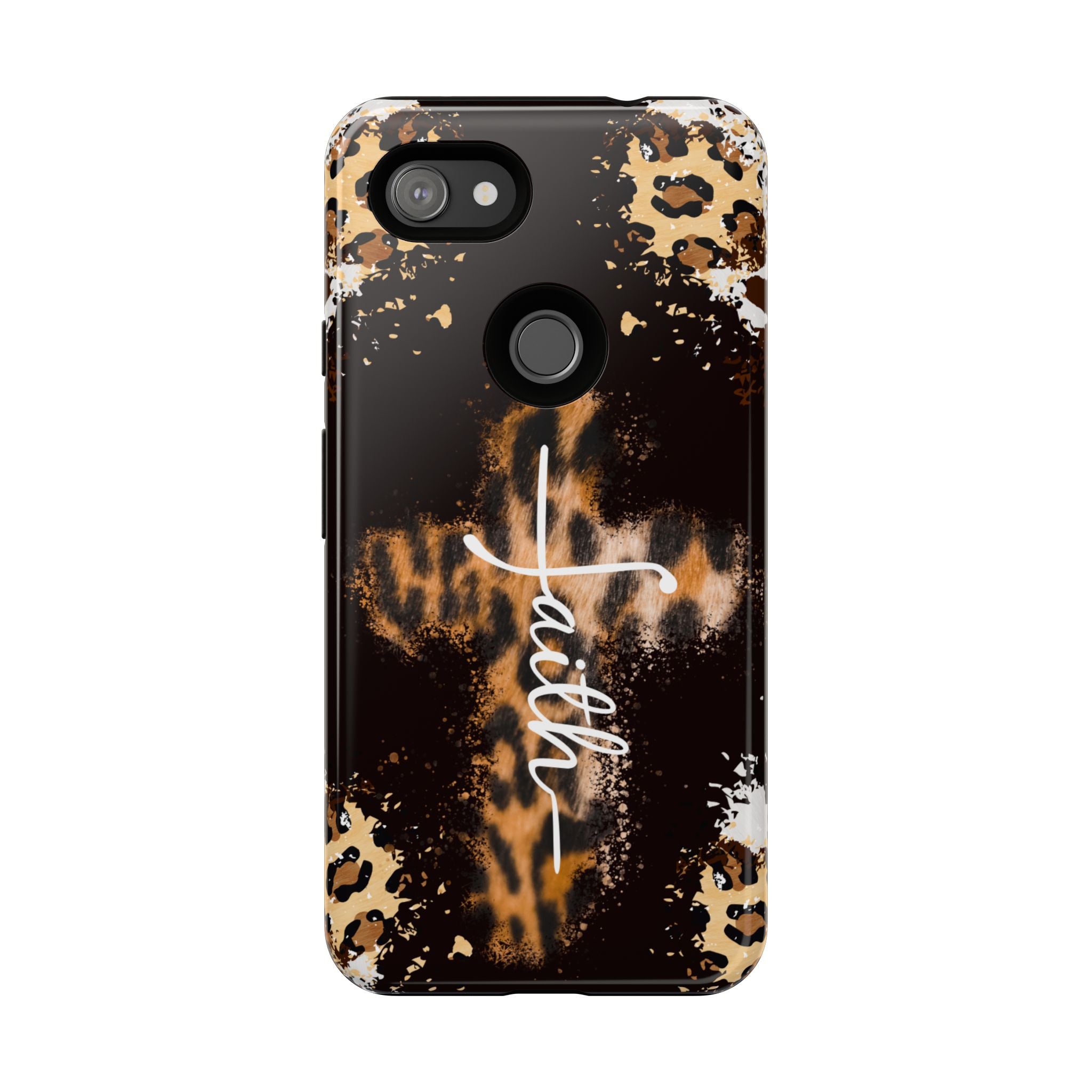 Faith Leopard Cross Non MagSafe Phone Case