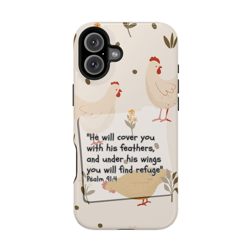 Psalm 91:4 Chicken Phone Case