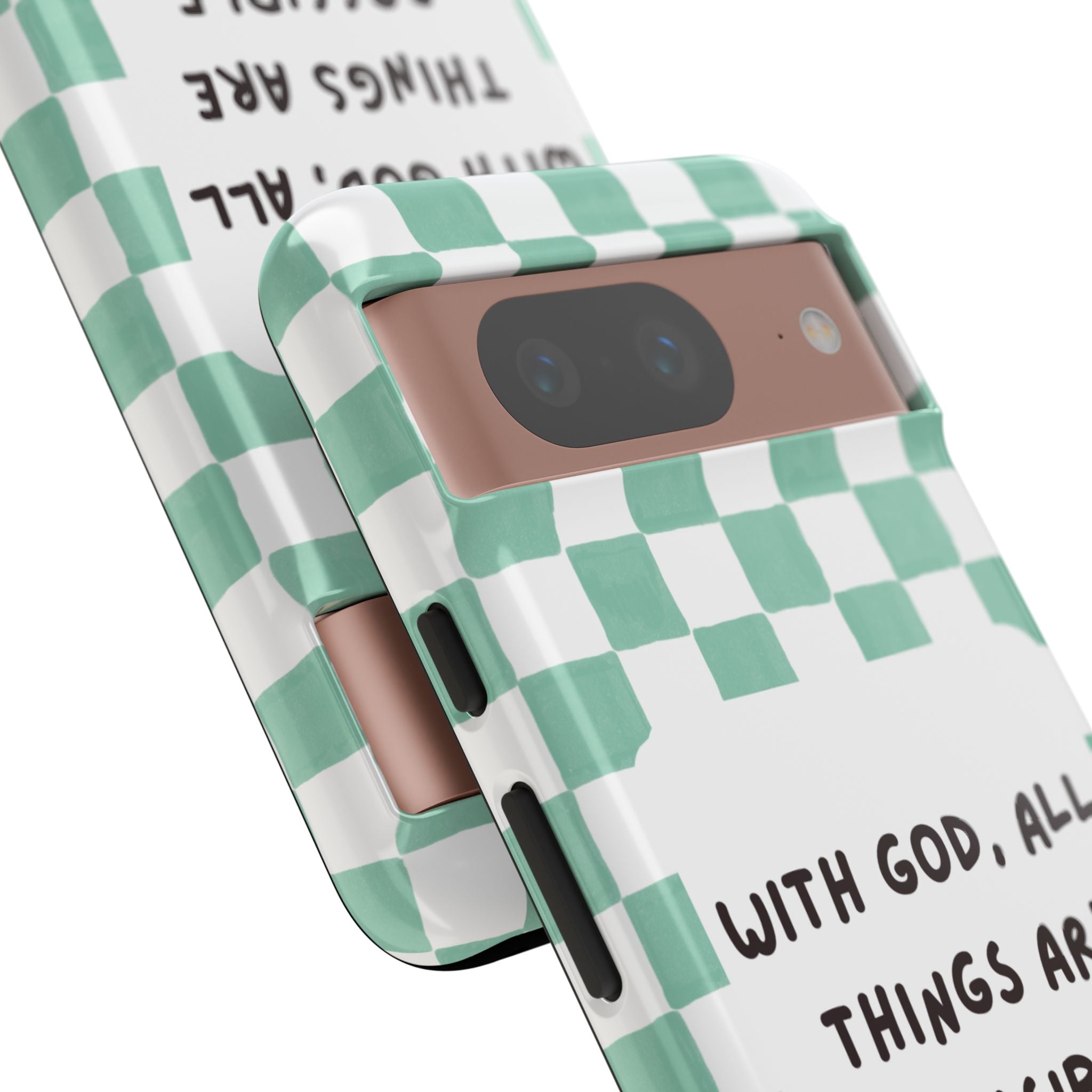 "With God, All Things Are Possible" Non MagSafe Phone Case