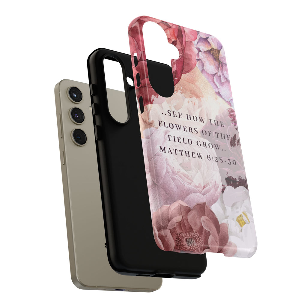 Matthew 6:28 Floral Samsung/Android Phone Case