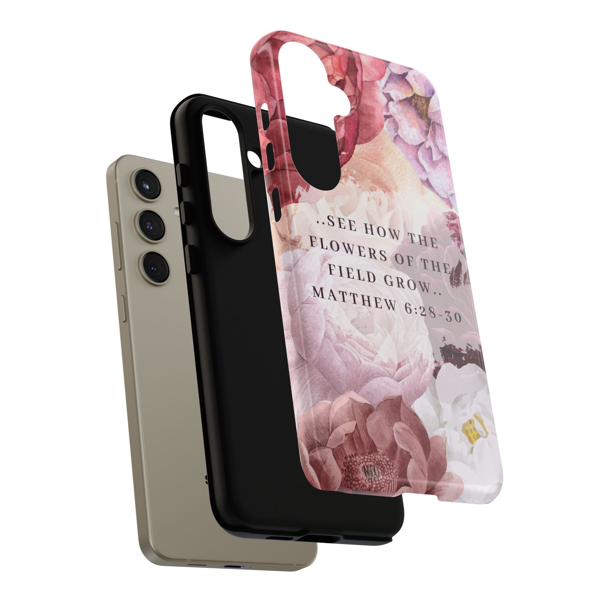 Matthew 6:28 Floral Samsung/Android Phone Case