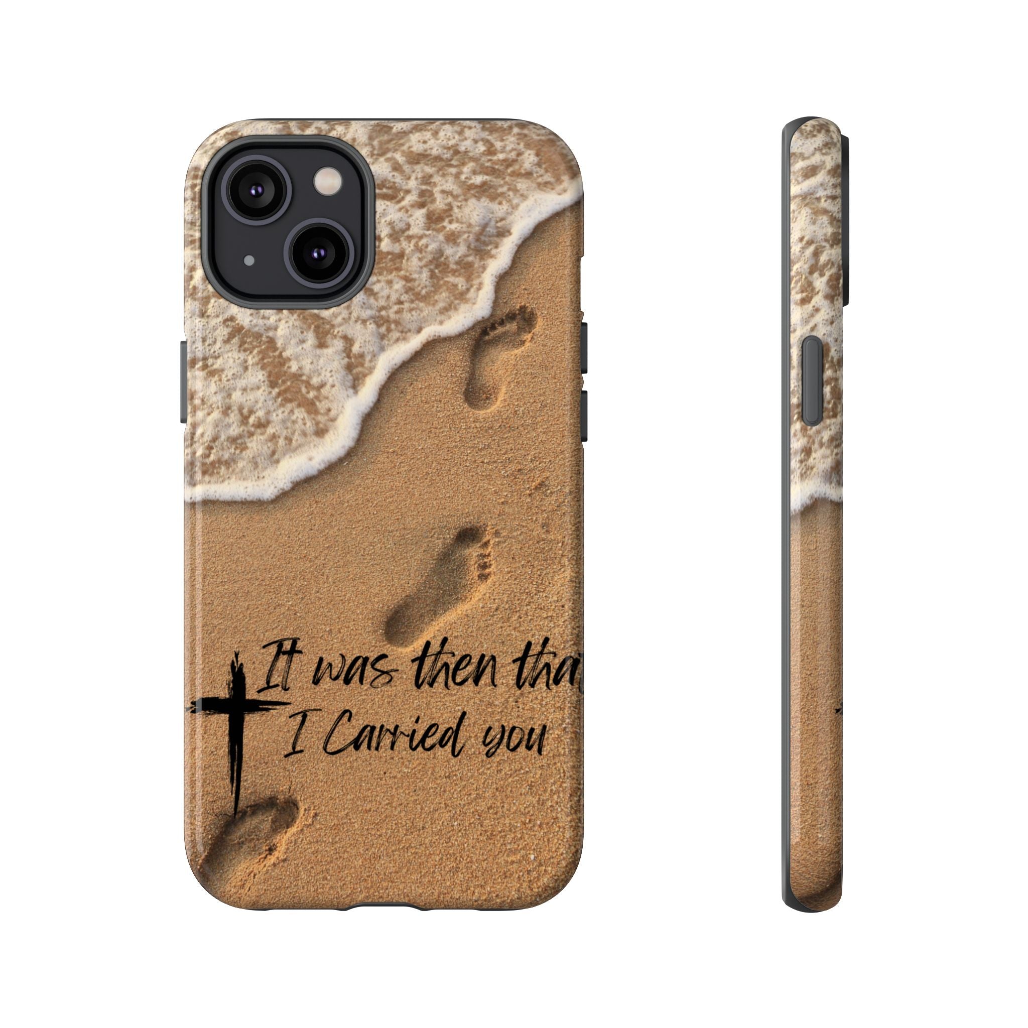 Footprints in the sand phone case